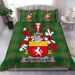 Irish Quillan or McQuillan Coat of Arms Family Crest Ireland Bedding Set Irish National Tartan Irish County Bedding Set Duvet Covers