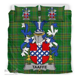 Irish Taaffe Coat of Arms Family Crest Ireland Bedding Set Irish National Tartan Irish County Bedding Set Duvet Covers