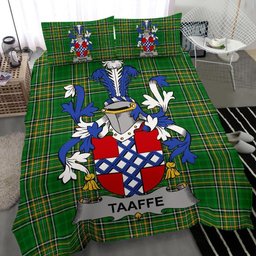 Irish Taaffe Coat of Arms Family Crest Ireland Bedding Set Irish National Tartan Irish County Bedding Set Duvet Covers