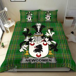 Irish Newcomen or Newcombe Coat of Arms Family Crest Ireland Bedding Set Irish National Tartan Irish County Bedding Set Duvet Covers