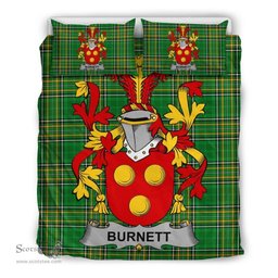 Irish Burnett Coat of Arms Family Crest Ireland Bedding Set Irish National Tartan Irish County Bedding Set Duvet Covers