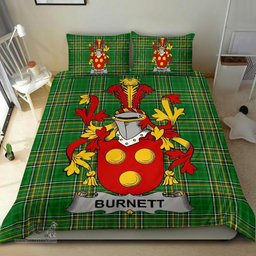 Irish Burnett Coat of Arms Family Crest Ireland Bedding Set Irish National Tartan Irish County Bedding Set Duvet Covers