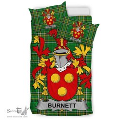 Irish Burnett Coat of Arms Family Crest Ireland Bedding Set Irish National Tartan Irish County Bedding Set Duvet Covers