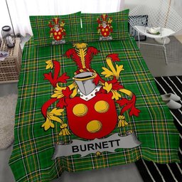 Irish Burnett Coat of Arms Family Crest Ireland Bedding Set Irish National Tartan Irish County Bedding Set Duvet Covers