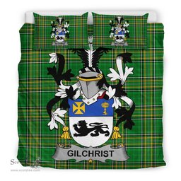 Irish Gilchrist or McGilchrist Coat of Arms Family Crest Ireland Bedding Set Irish National Tartan Irish County Bedding Set Duvet Covers