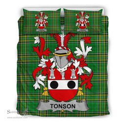 Irish Tonson Coat of Arms Family Crest Ireland Bedding Set Irish National Tartan Irish County Bedding Set Duvet Covers