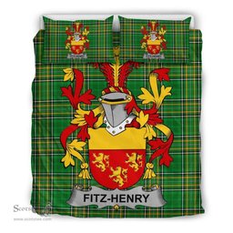 Irish Fitz-Henry Coat of Arms Family Crest Ireland Bedding Set Irish National Tartan Irish County Bedding Set Duvet Covers