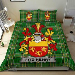 Irish Fitz-Henry Coat of Arms Family Crest Ireland Bedding Set Irish National Tartan Irish County Bedding Set Duvet Covers