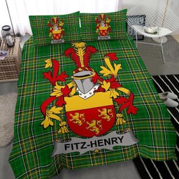 Irish Fitz-Henry Coat of Arms Family Crest Ireland Bedding Set Irish National Tartan Irish County Bedding Set Duvet Covers