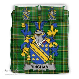 Irish Bingham Coat of Arms Family Crest Ireland Bedding Set Irish National Tartan Irish County Bedding Set Duvet Covers