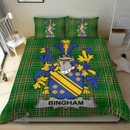 Irish Bingham Coat of Arms Family Crest Ireland Bedding Set Irish National Tartan Irish County Bedding Set Duvet Covers