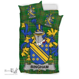 Irish Bingham Coat of Arms Family Crest Ireland Bedding Set Irish National Tartan Irish County Bedding Set Duvet Covers