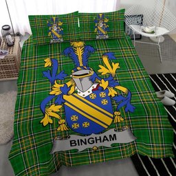 Irish Bingham Coat of Arms Family Crest Ireland Bedding Set Irish National Tartan Irish County Bedding Set Duvet Covers