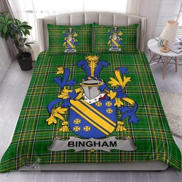 Irish Bingham Coat of Arms Family Crest Ireland Bedding Set Irish National Tartan Irish County Bedding Set Duvet Covers