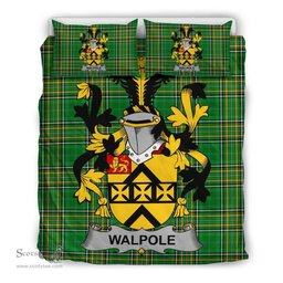 Irish Walpole Coat of Arms Family Crest Ireland Bedding Set Irish National Tartan Irish County Bedding Set Duvet Covers