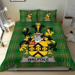 Irish Walpole Coat of Arms Family Crest Ireland Bedding Set Irish National Tartan Irish County Bedding Set Duvet Covers