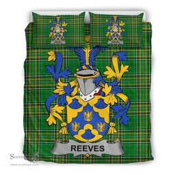 Irish Reeves Coat of Arms Family Crest Ireland Bedding Set Irish National Tartan Irish County Bedding Set Duvet Covers