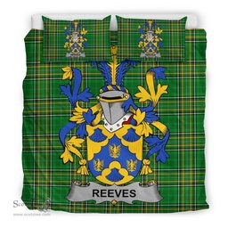 Irish Reeves Coat of Arms Family Crest Ireland Bedding Set Irish National Tartan Irish County Bedding Set Duvet Covers