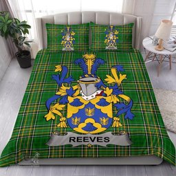 Irish Reeves Coat of Arms Family Crest Ireland Bedding Set Irish National Tartan Irish County Bedding Set Duvet Covers