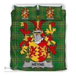 Irish Heyne or O'Heyne Coat of Arms Family Crest Ireland Bedding Set Irish National Tartan Irish County Bedding Set Duvet Covers