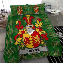 Irish Heyne or O'Heyne Coat of Arms Family Crest Ireland Bedding Set Irish National Tartan Irish County Bedding Set Duvet Covers