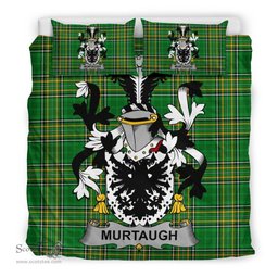 Irish Murtaugh Coat of Arms Family Crest Ireland Bedding Set Irish National Tartan Irish County Bedding Set Duvet Covers