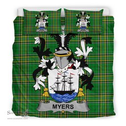 Irish Myers Coat of Arms Family Crest Ireland Bedding Set Irish National Tartan Irish County Bedding Set Duvet Covers