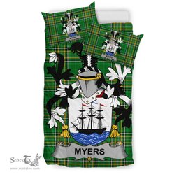 Irish Myers Coat of Arms Family Crest Ireland Bedding Set Irish National Tartan Irish County Bedding Set Duvet Covers