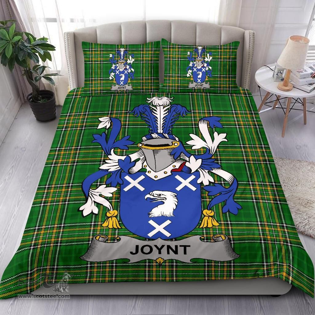 Irish Joynt Coat of Arms Family Crest Ireland Bedding Set Irish National Tartan Irish County Bedding Set Duvet Covers