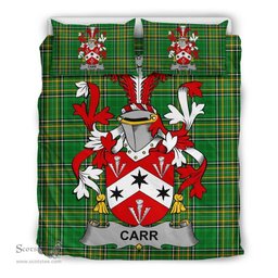 Irish Carr Coat of Arms Family Crest Ireland Bedding Set Irish National Tartan Irish County Bedding Set Duvet Covers
