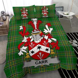 Irish Carr Coat of Arms Family Crest Ireland Bedding Set Irish National Tartan Irish County Bedding Set Duvet Covers