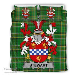 Irish Stewart Coat of Arms Family Crest Ireland Bedding Set Irish National Tartan Irish County Bedding Set Duvet Covers