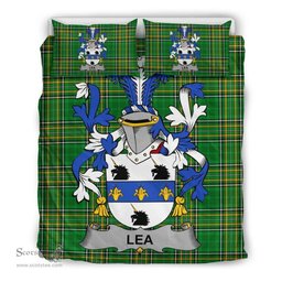 Irish Lea or McLea Coat of Arms Family Crest Ireland Bedding Set Irish National Tartan Irish County Bedding Set Duvet Covers