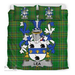 Irish Lea or McLea Coat of Arms Family Crest Ireland Bedding Set Irish National Tartan Irish County Bedding Set Duvet Covers