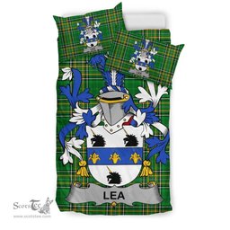 Irish Lea or McLea Coat of Arms Family Crest Ireland Bedding Set Irish National Tartan Irish County Bedding Set Duvet Covers