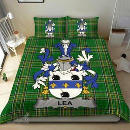 Irish Lea or McLea Coat of Arms Family Crest Ireland Bedding Set Irish National Tartan Irish County Bedding Set Duvet Covers