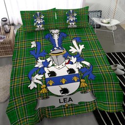Irish Lea or McLea Coat of Arms Family Crest Ireland Bedding Set Irish National Tartan Irish County Bedding Set Duvet Covers