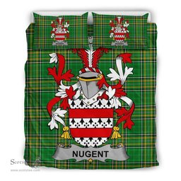 Irish Nugent Coat of Arms Family Crest Ireland Bedding Set Irish National Tartan Irish County Bedding Set Duvet Covers