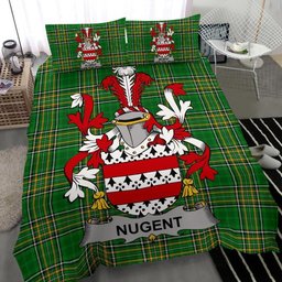 Irish Nugent Coat of Arms Family Crest Ireland Bedding Set Irish National Tartan Irish County Bedding Set Duvet Covers
