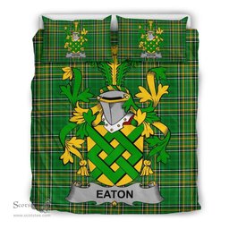 Irish Eaton Coat of Arms Family Crest Ireland Bedding Set Irish National Tartan Irish County Bedding Set Duvet Covers