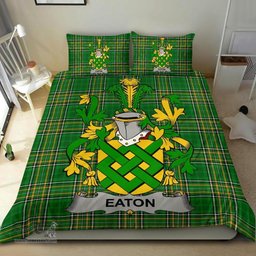 Irish Eaton Coat of Arms Family Crest Ireland Bedding Set Irish National Tartan Irish County Bedding Set Duvet Covers