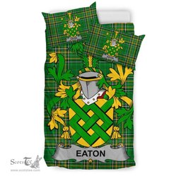 Irish Eaton Coat of Arms Family Crest Ireland Bedding Set Irish National Tartan Irish County Bedding Set Duvet Covers