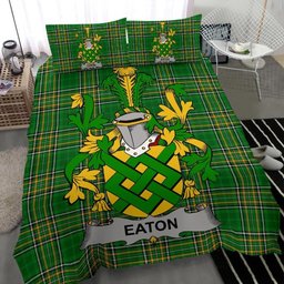 Irish Eaton Coat of Arms Family Crest Ireland Bedding Set Irish National Tartan Irish County Bedding Set Duvet Covers