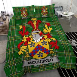 Irish McCusker or Cosker Coat of Arms Family Crest Ireland Bedding Set Irish National Tartan Irish County Bedding Set Duvet Covers