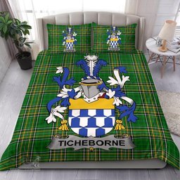 Irish Ticheborne Coat of Arms Family Crest Ireland Bedding Set Irish National Tartan Irish County Bedding Set Duvet Covers