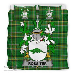 Irish Rossiter Coat of Arms Family Crest Ireland Bedding Set Irish National Tartan Irish County Bedding Set Duvet Covers