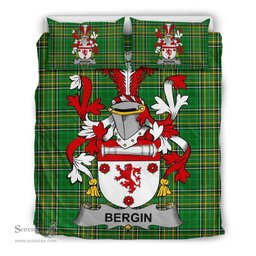 Irish Bergin or O'Bergin Coat of Arms Family Crest Ireland Bedding Set Irish National Tartan Irish County Bedding Set Duvet Covers