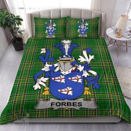 Irish Forbes Coat of Arms Family Crest Ireland Bedding Set Irish National Tartan Irish County Bedding Set Duvet Covers