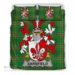 Irish Sarsfield Coat of Arms Family Crest Ireland Bedding Set Irish National Tartan Irish County Bedding Set Duvet Covers