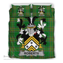 Irish Roberts Coat of Arms Family Crest Ireland Bedding Set Irish National Tartan Irish County Bedding Set Duvet Covers